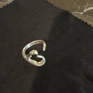 Authentic Tiffany & co open heart sterling silver ring